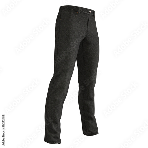 Photos Jeans male Fashion Cloth isolated 3d rendered illustration