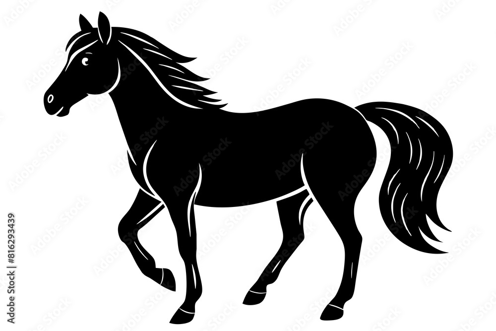 horse vector silhouette illustration