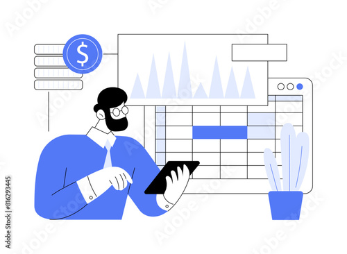Accounts manager isolated cartoon vector illustrations.