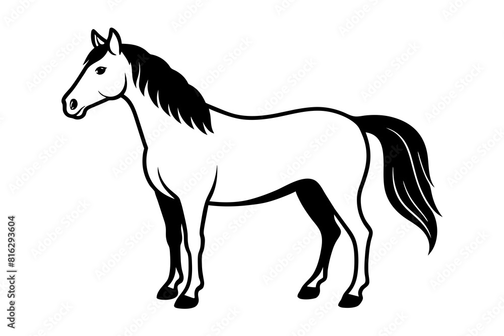 horse vector silhouette illustration horse vector silhouette illustration