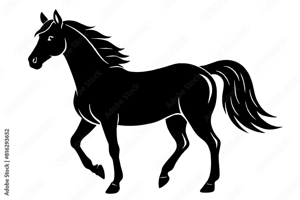 horse vector silhouette illustration horse vector silhouette illustration