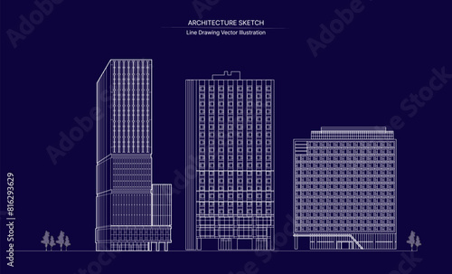 Architecture line drawing.
...