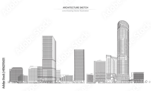 Architecture line drawing.
...