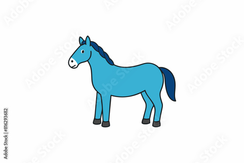 horse cartoon vector illustration