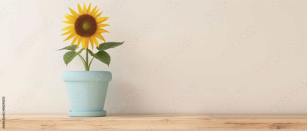 Obraz premium Sunflower background with copy space.