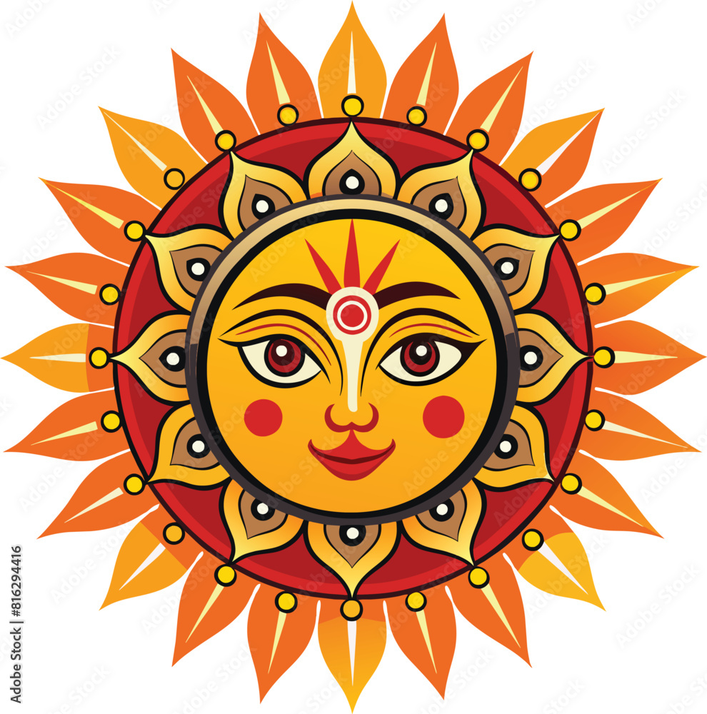 Sinhala and Tamil New Year Sun Vector illustration Sinhala and Tamil New Year Sun Vector illustration