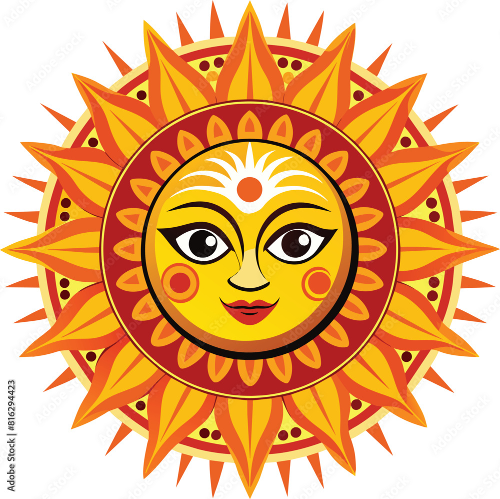 Sinhala and Tamil New Year Sun Vector illustration Sinhala and Tamil New Year Sun Vector illustration