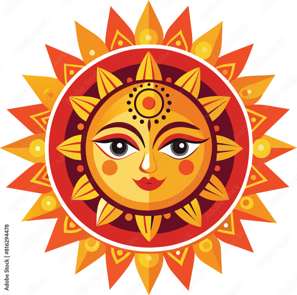 Sinhala and Tamil New Year Sun Vector illustration Sinhala and Tamil New Year Sun Vector illustration