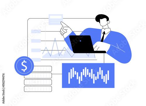 Hedge fund trader isolated cartoon vector illustrations.