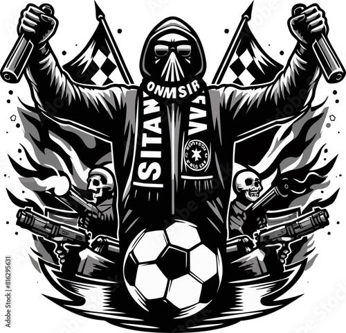 Ultras casual Hooligan Football Fans Vector HD