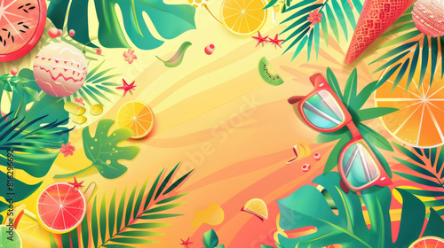 Colorful Geometric Elements Background