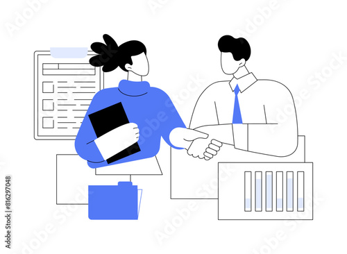 Making a deal isolated cartoon vector illustrations.