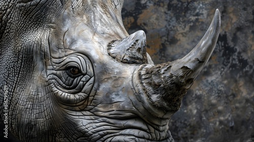 Close up portrait of rhinoceros 