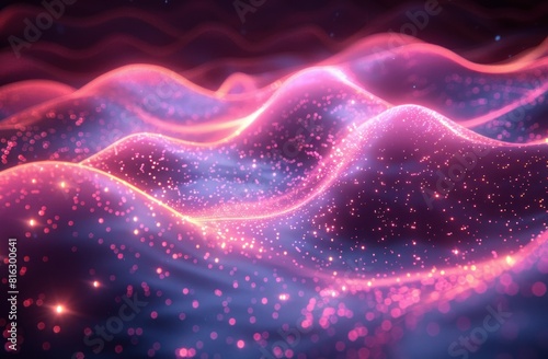Futuristic purple wave technology background