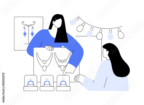 Hand made jewelry isolated cartoon vector illustrations.