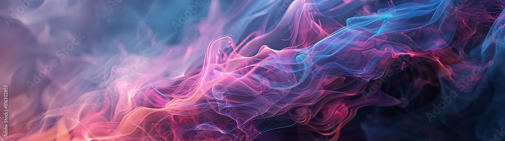 Fototapeta premium Colorful 3d background with smoke