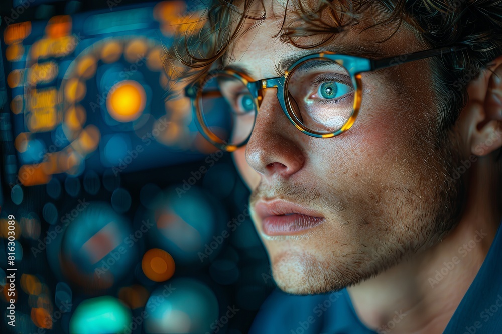 Futuristic Cop: Cyberpunk Visionary with Perfect Eyes Futuristic Cop: Cyberpunk Visionary with Perfect Eyes