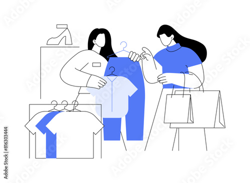 Personalized service in retail isolated cartoon vector illustrations.