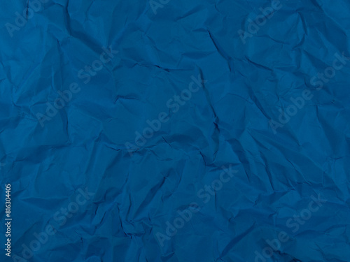 blue crumpled paper texture pattern