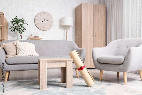 Interior of living room wit...