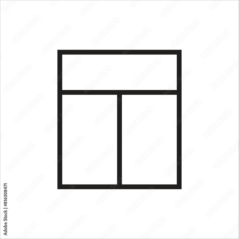 window vector icon line template window vector icon line template