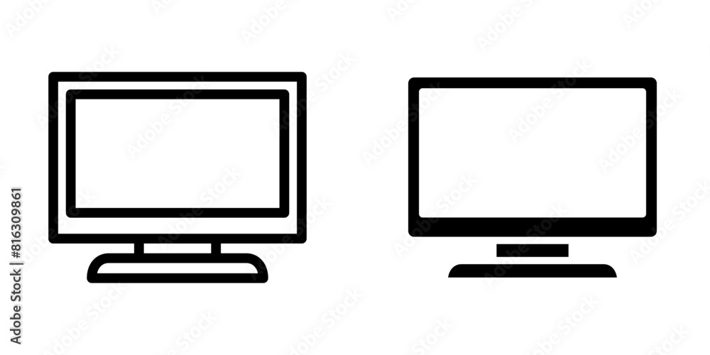 Illustration Vector graphic of monitor icon template Illustration Vector graphic of monitor icon template