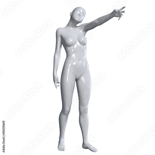 3d human figure Mannequin with a body 3D Render isolated illustration