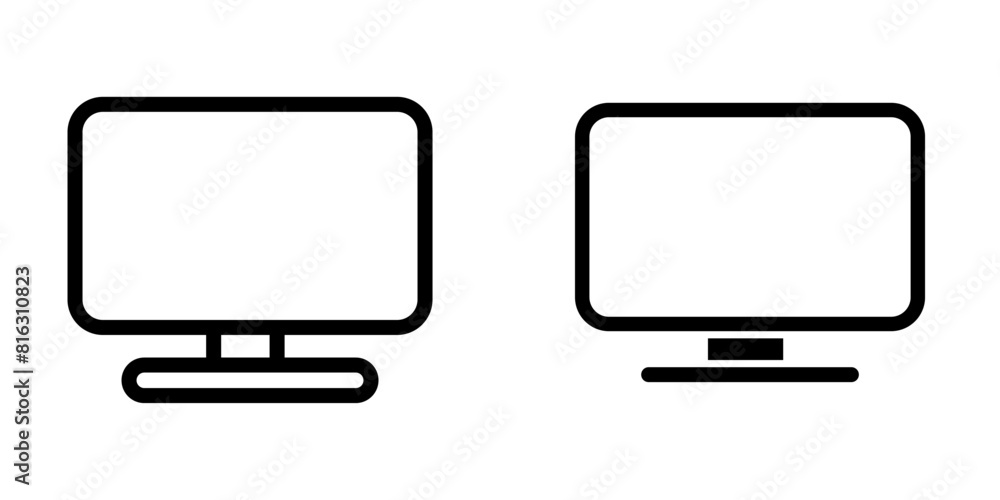 Illustration Vector graphic of monitor icon template Illustration Vector graphic of monitor icon template