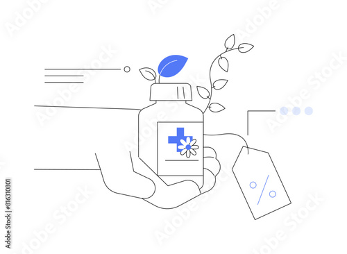 Biologically active additives abstract concept vector illustration.