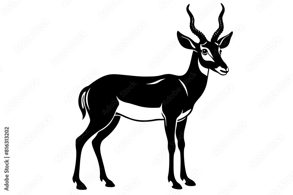 pronghorn vector silhouette illustration pronghorn vector silhouette illustration