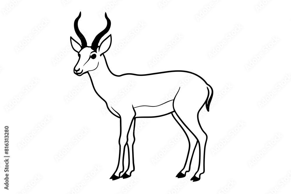 pronghorn vector silhouette illustration pronghorn vector silhouette illustration