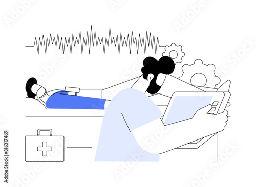 Sleep apnea test abstract concept vector illustration.