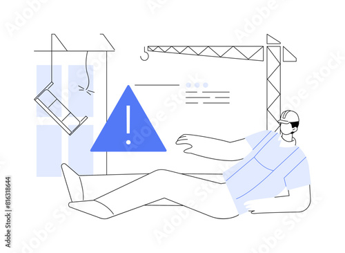 Workplace accident abstract concept vector illustration.