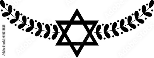 Black silhouette jewish clip art