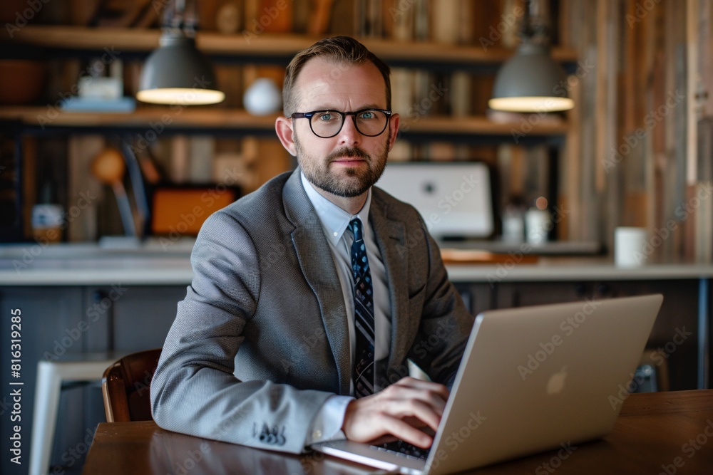 Businessman in Modern Office Businessman in Modern Office