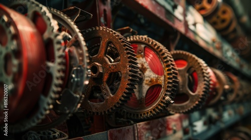Rusty Industrial Machine Closeup