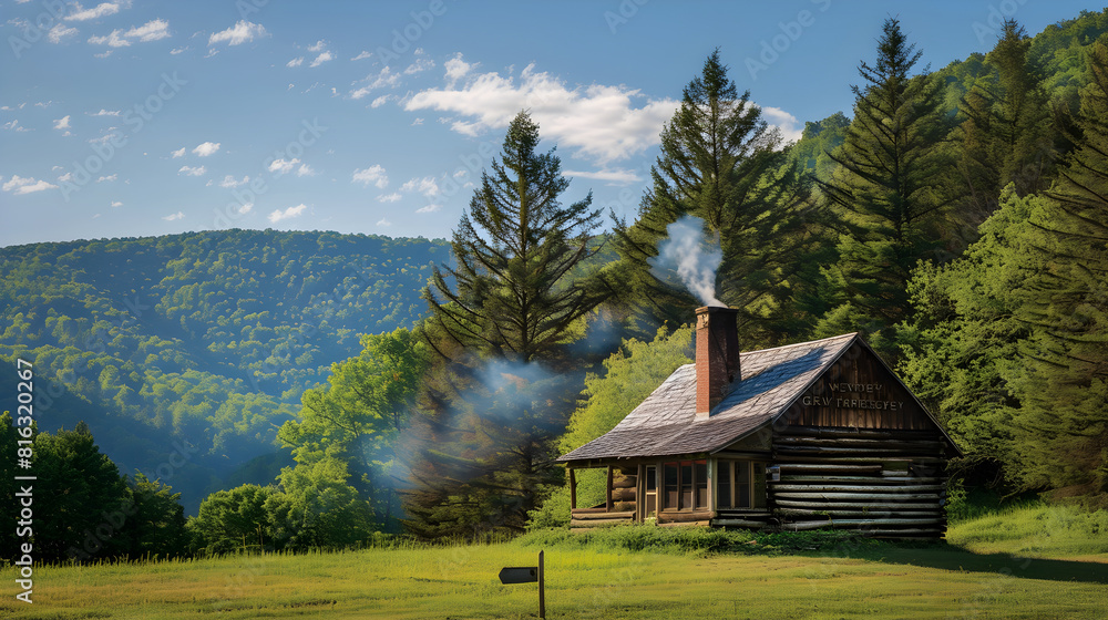Experience Serene Solitude: Perfect Weekend Getaway to Rustic WV Log Cabin nestled among West Virginia's Majestic Mountain Ranges.