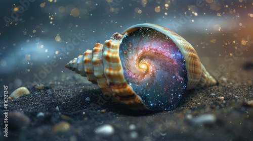Seashell Galaxy: A Magical Beachscape