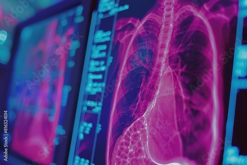 rzte analysieren lungenentzndung auf rntgenbildern eines covid19patienten medizinische forschung und diagnose photo