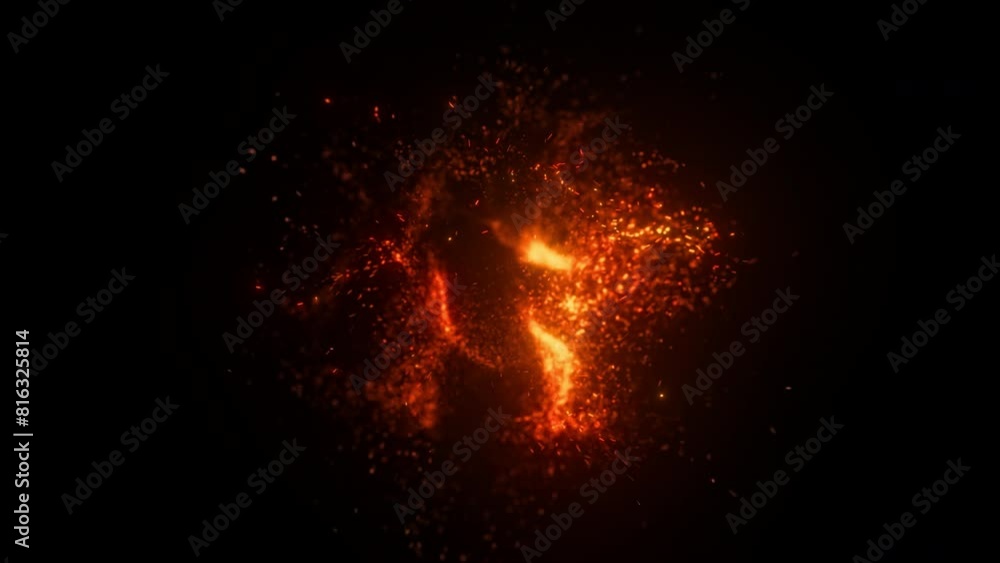 Blinking particles turbulent vortex motion. Swirl sparkles explosion background Blinking particles turbulent vortex motion. Swirl sparkles explosion background