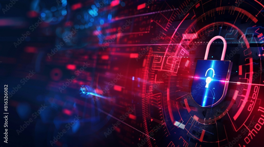 Obraz premium background digital security network