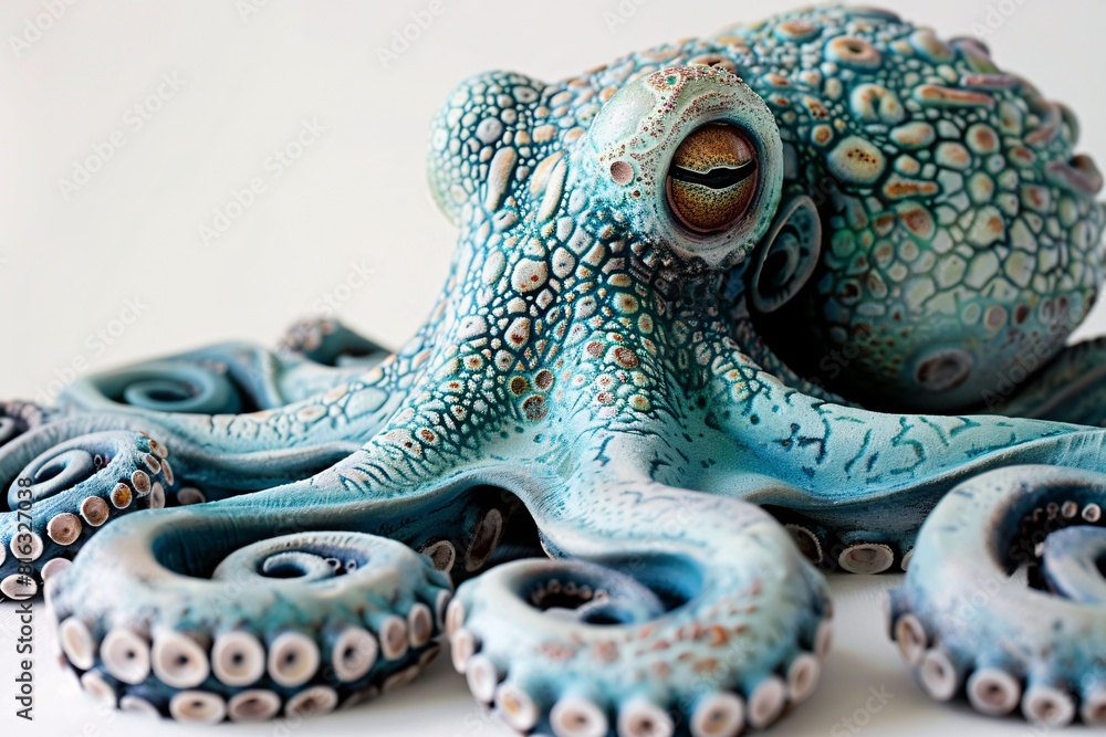 Obraz premium Vividly Colored Octopus Sculpture