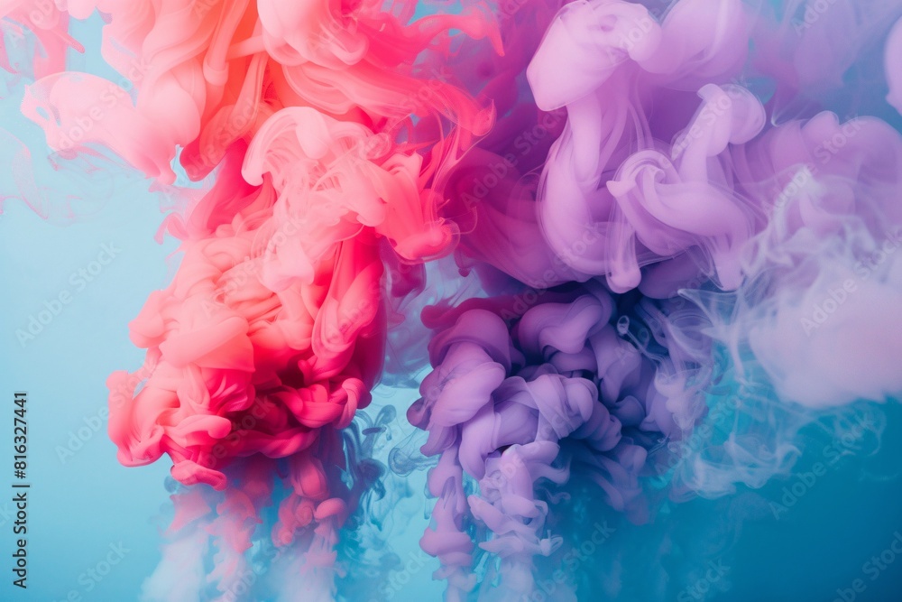Vivid Abstract Art in Shades of Purple, Pink, and Blue Vivid Abstract Art in Shades of Purple, Pink, and Blue