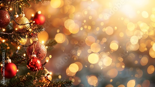 Christmas Tree Sparkle Blurred Background