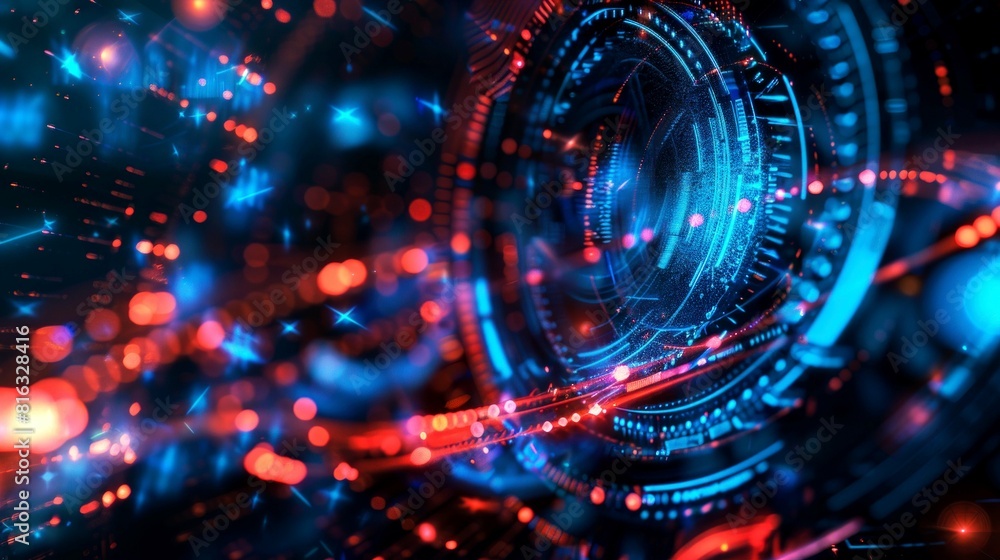 Obraz premium background technology hologram