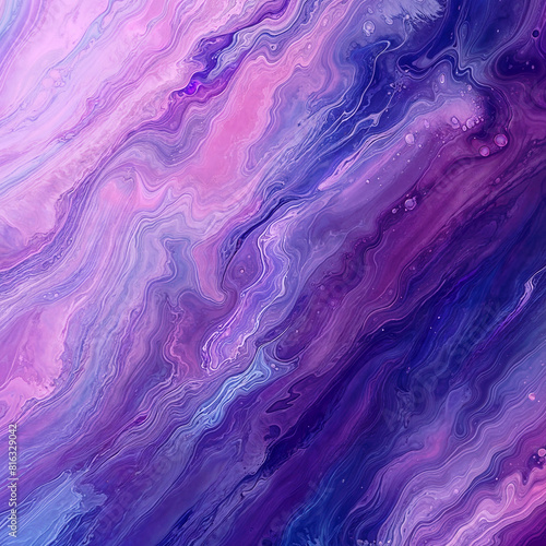 Vibrant Amethyst Waves   Abstract Fluid Art Background  Purple and Pink Marble Texture  Acrylic Pouring Technique for Creative design