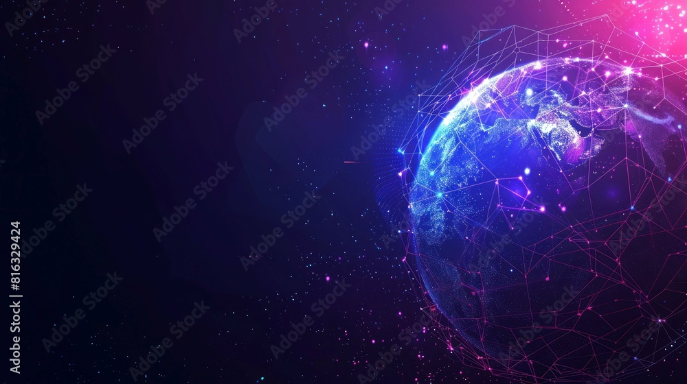 Background digital network in the world Background digital network in the world
