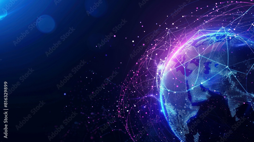 Fototapeta premium Background digital network in the world