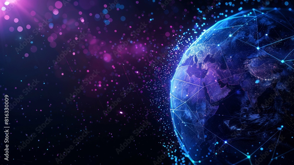 Obraz premium Background digital network in the world