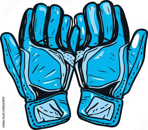 Vibrant Blue Racing Gloves for High-Speed Sports